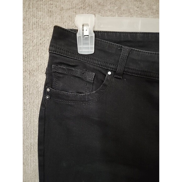 Chicos So Slimming Jeans Womens 1.5 US 10 Short Black Straight Leg Stretch - Picture 2 of 7